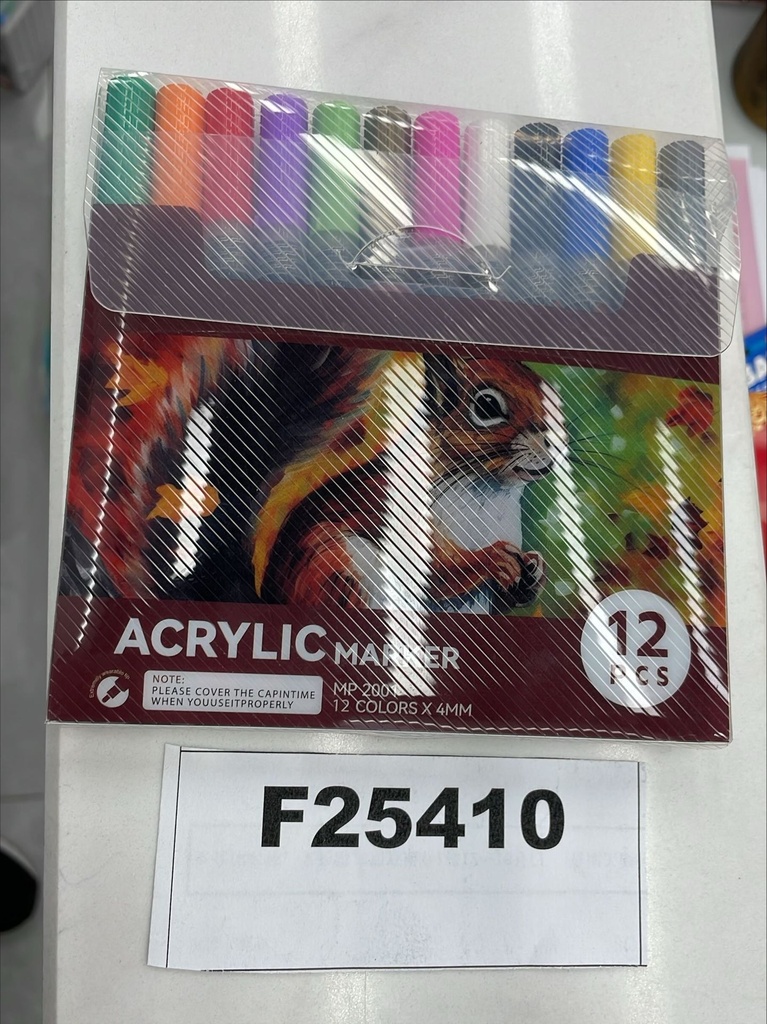 Merkkaustussi,12 kpl,4mm,koko,13,2cm,